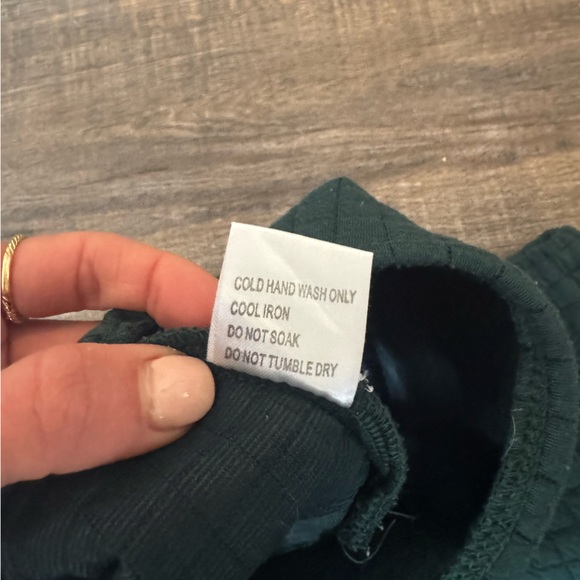 Green Waffle Knit Two-Piece Set - Picture 5 of 8